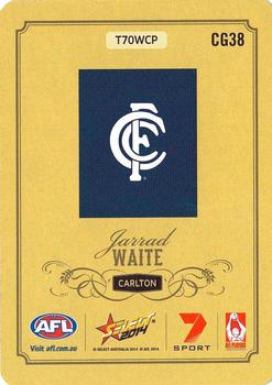 2014 Select AFL Champions - Gold #CG38 Jarrad Waite Back